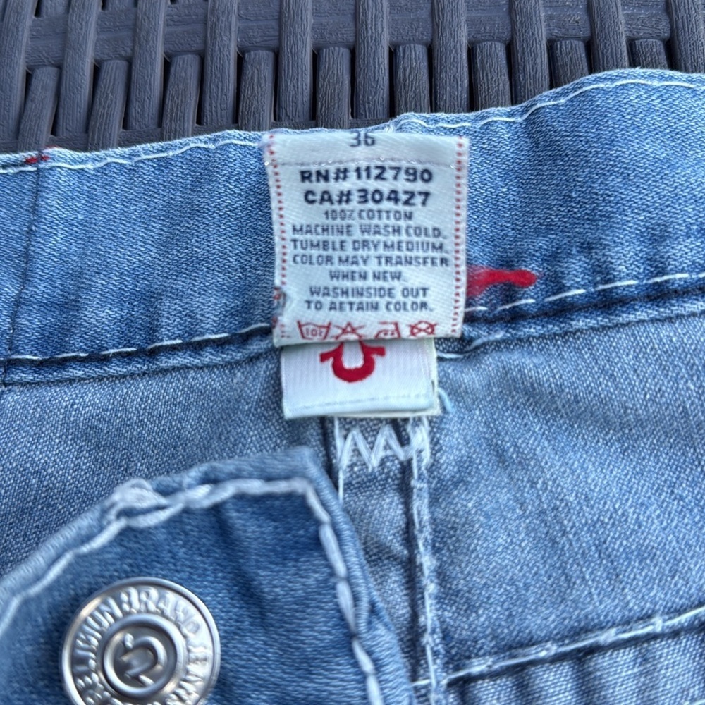 True Religion Joey Super T Light Blue Denim Men's Jeans Size 36 - Picture 12 of 13